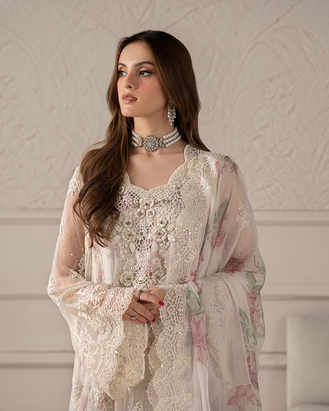 Embroidered Chiffon Suit | MPC-25-101