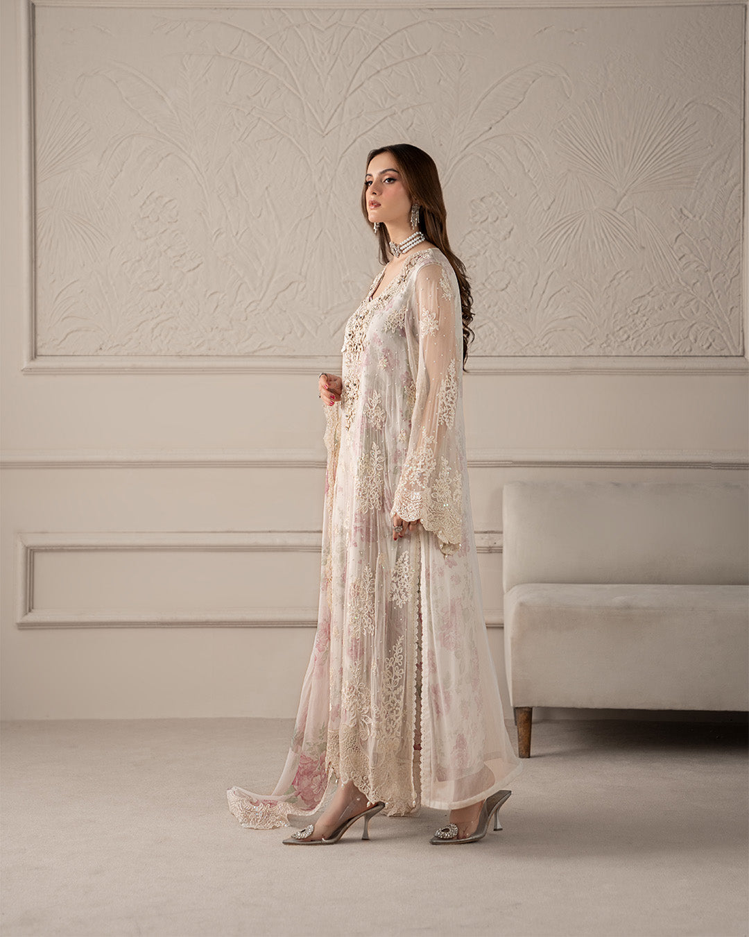 Embroidered Chiffon Suit | MPC-25-101