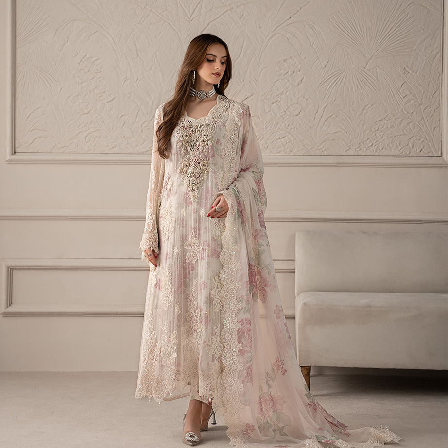 Embroidered Chiffon Suit | MPC-25-101