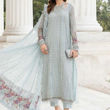 EMBROIDERED CHIFFON SUIT | MPC-24-103