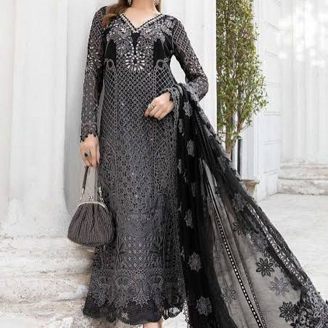 EMBROIDERED CHIFFON SUIT | MPC-24-101