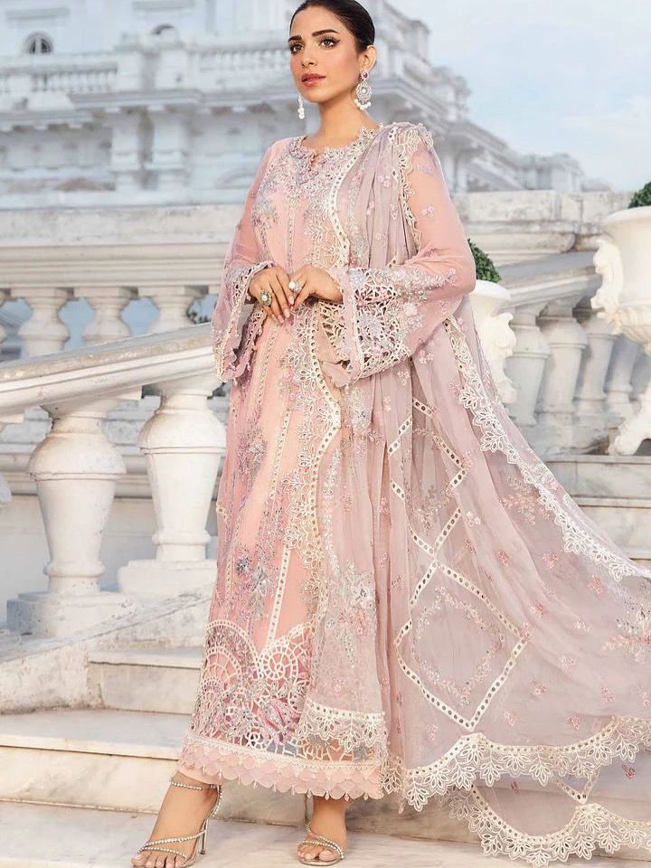 EMBROIDERED CHIFFON SUIT | MPC-24-106