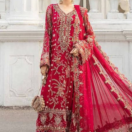 EMBROIDERED CHIFFON SUIT | MPC-24-107