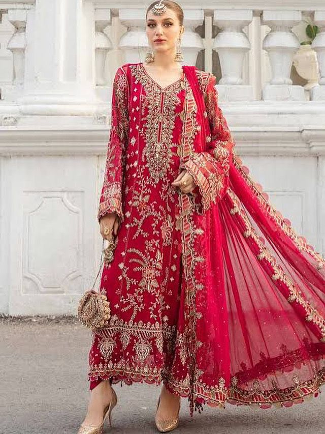EMBROIDERED CHIFFON SUIT | MPC-24-107