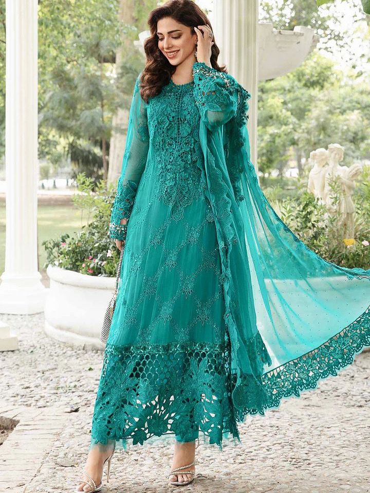 EMBROIDERED CHIFFON SUIT | MPC-24-105